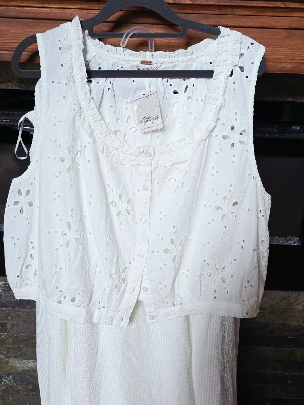 NWT Free People Madelyn Cotton Maxi Skirt Set – Sugar Swizzle – Large